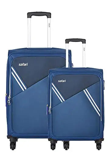 Soft-Sided Polyester Luggage Set (Small & Medium (Set of 2), (68 cm & 58 cm Blue)