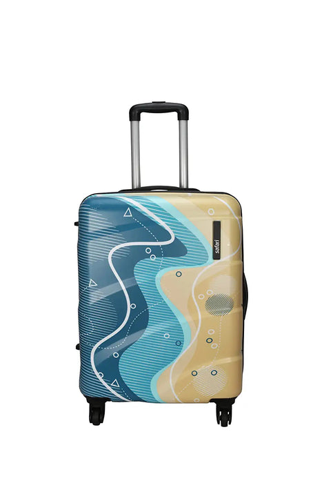 Polycarbonate Printed Multi-Color 4Wheels Hardsided Strolly Luggage (Small 55 cm)