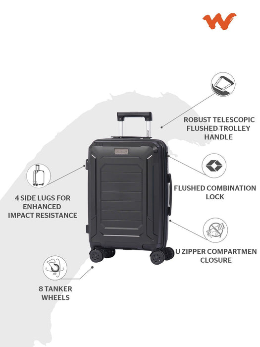 Wildcraft Safara Mercury Durable Hard Shell Travel Cargo Case Trolley