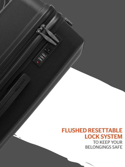 Wildcraft Onyx Hybrid Cabin Hard Shell Trolley Bag, Smooth 360-Degree Wheels, TSA Lock