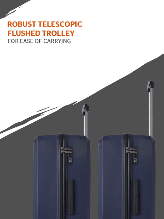 Wildcraft Safara Copper Durable Hardside Spinner Luggage Case, 8 Wheels