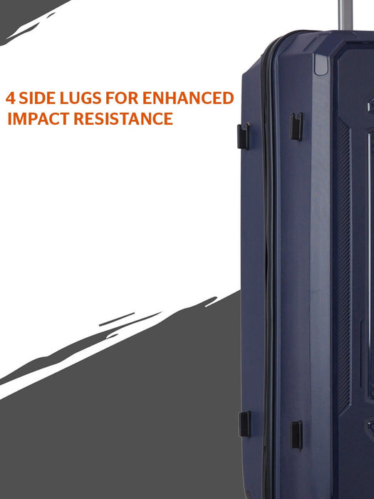 Wildcraft Safara Copper Durable Hardside Spinner Luggage Case, 8 Wheels