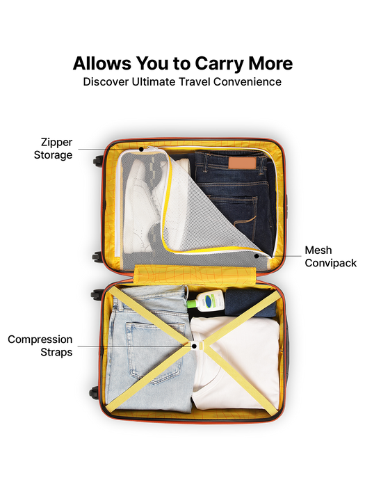 Eco-Friendly Arbor Green Medium Hardside Trolley with Secure Lock