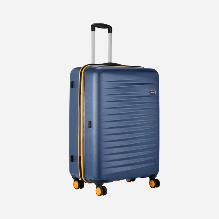 Safari Defender Blue Hard-Shell Luggage Combo: Small & Medium, TSA Lock, Dual Wheels