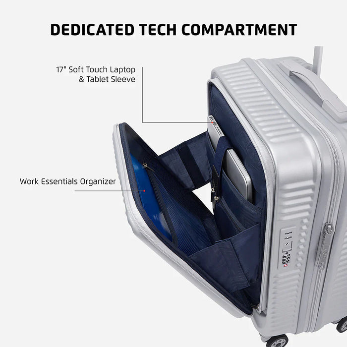 Safari Select Recoil Cabin Trolley Bag with Laptop Compartment, TSA Lock, Dual wheels and Anti-Theft Zipper