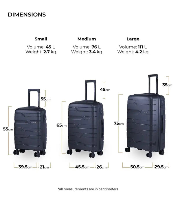 Miles Paris Hard-Sided Polypropylene Check-in Luggage Yellow 24 inch |65cm Trolley Bag