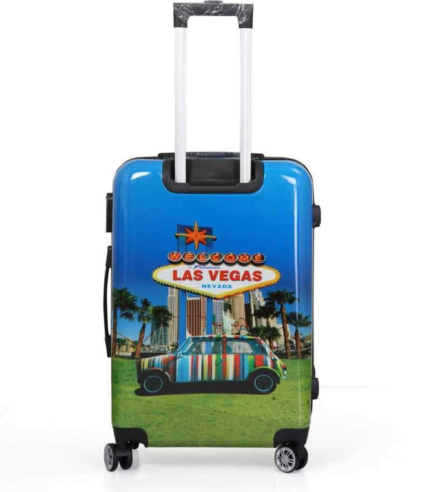 Hard Body Set of 3 Luggage - Poly Carbonate Blue 2Pc set Trolley Bag with 1Pc Vanity (55 ltr) - Blue