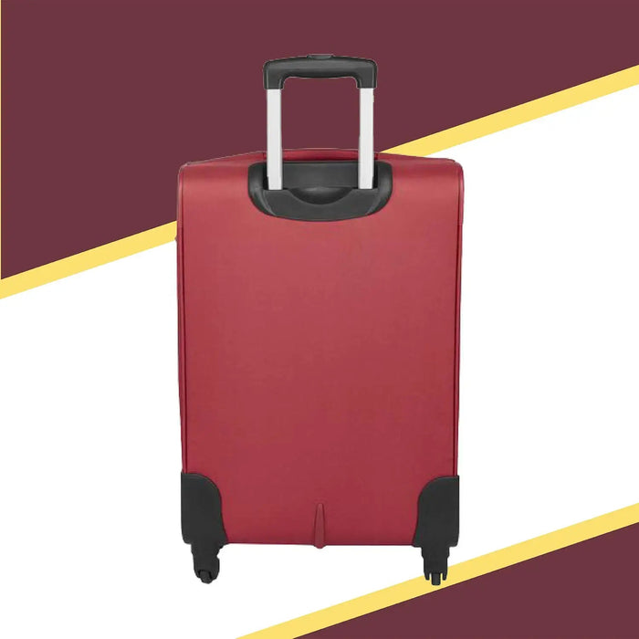 Polyester 76 cms Soft Suitcase (PRISMA3P4WRED_red) Pack of 3