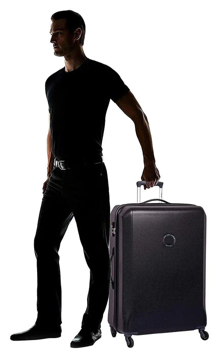 Misam ABS 66 cms Blue Hard Sided Medium Suitcase