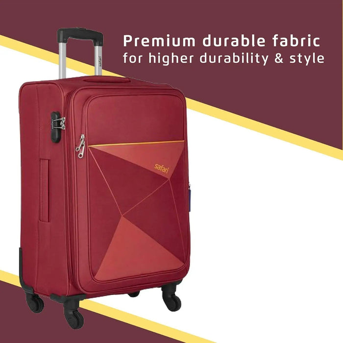 Polyester 76 cms Soft Suitcase (PRISMA3P4WRED_red) Pack of 3