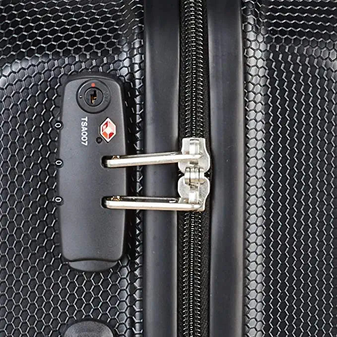 Misam ABS 66 cms Blue Hard Sided Medium Suitcase