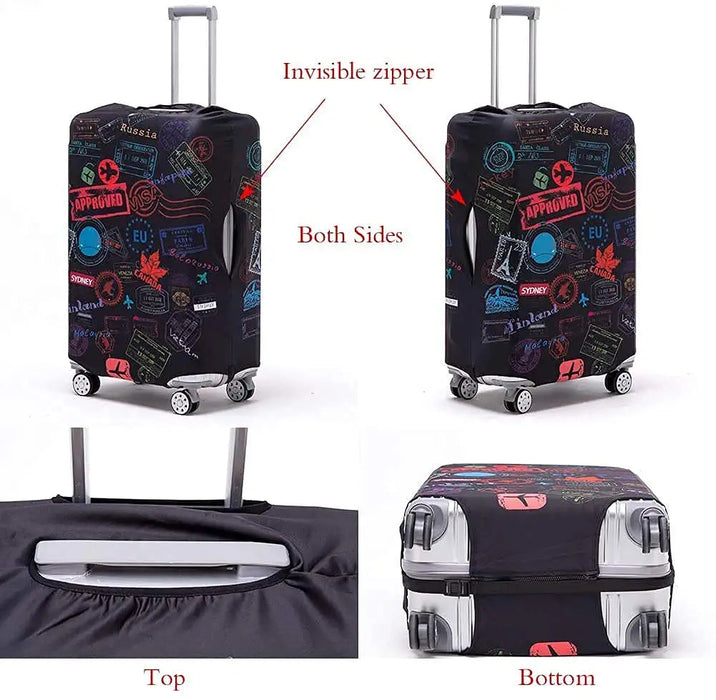 Luggage Cover Trolley Travel Covers Washable Dust Proof Anti-Scratch Suitcase Protector (Small)