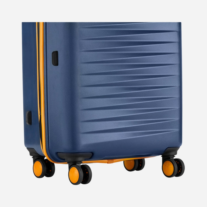 Safari Defender Blue Hard-Shell Luggage Combo: Small & Medium, TSA Lock, Dual Wheels