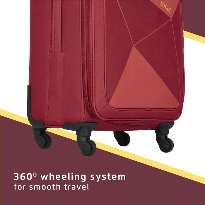 Polyester 76 cms Soft Suitcase (PRISMA3P4WRED_red) Pack of 3