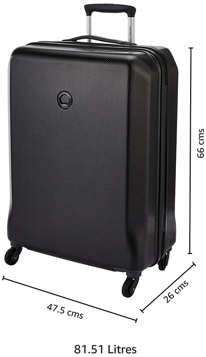 Misam ABS 66 cms Blue Hard Sided Medium Suitcase