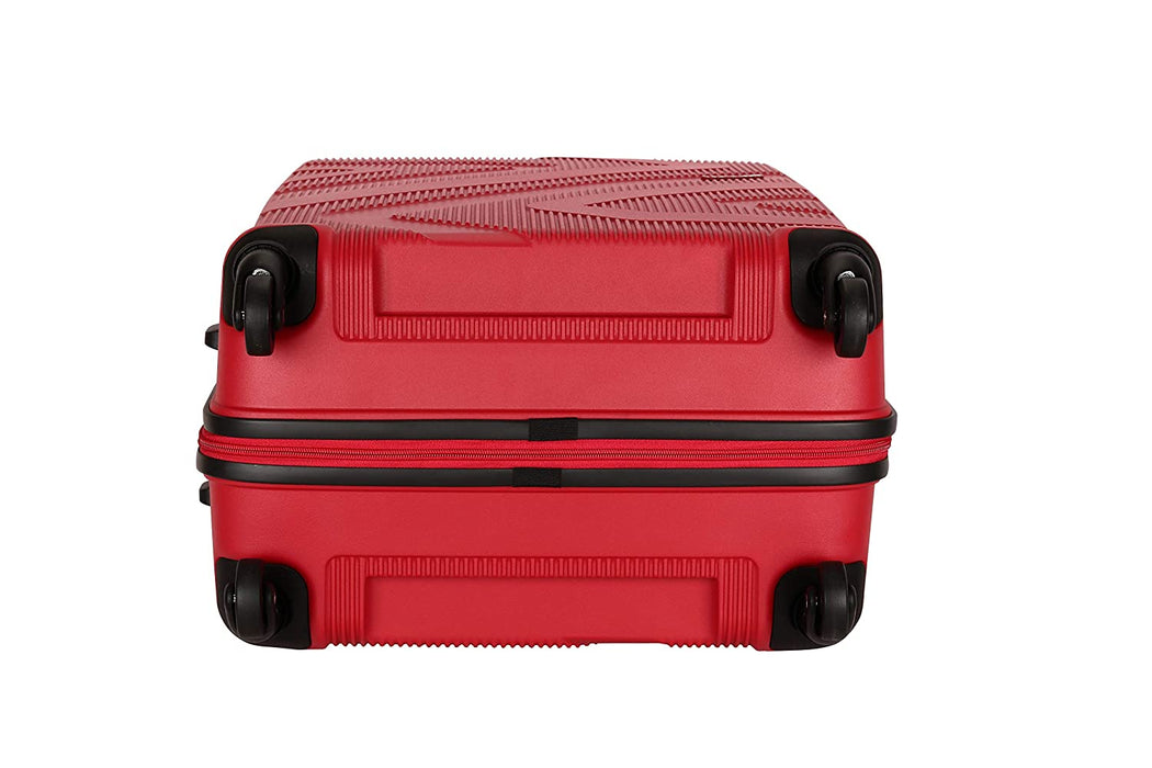 Polypropylene Small-55 cm, Medium-68 cm, Large-79 cm Hard Trolley Set (Set of 3) (Ruby RED)