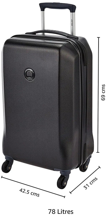 Misam ABS 66 cms Blue Hard Sided Medium Suitcase