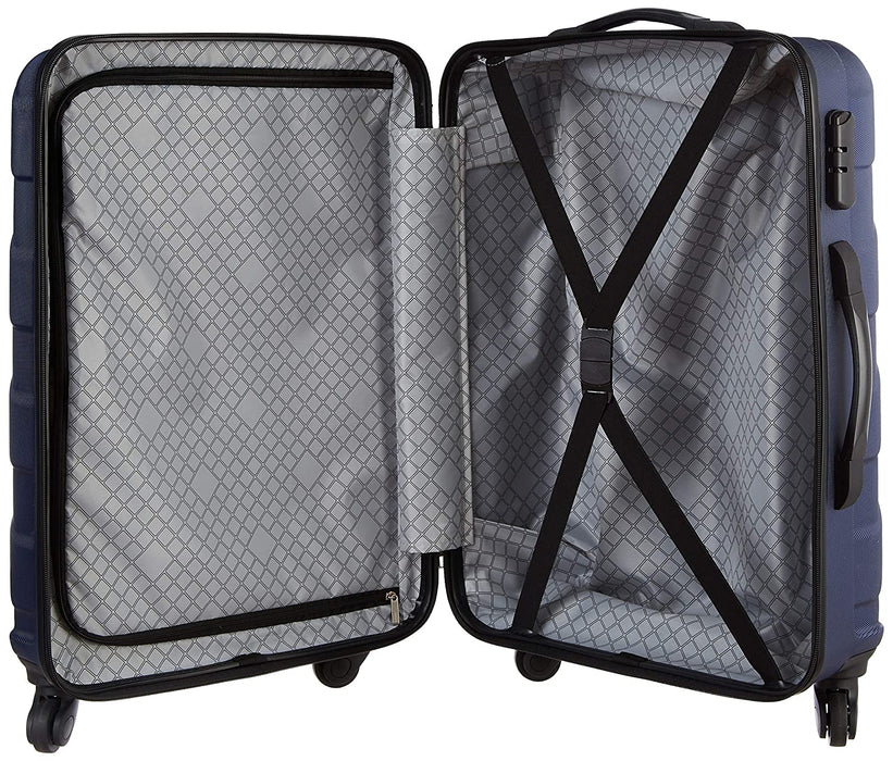 Polycarbonate 53 cms Midnight Blue Hardsided Cabin Luggage (BLACK)