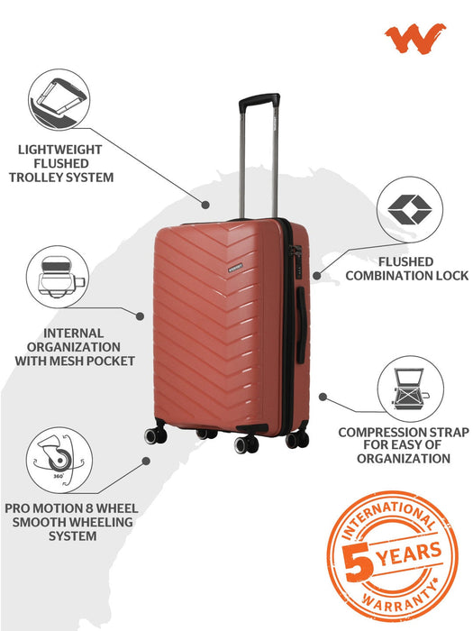 Wildcraft Flynt 3-Piece Hardside Trolley Luggage Set - Durable, Secure, Effortless Travel