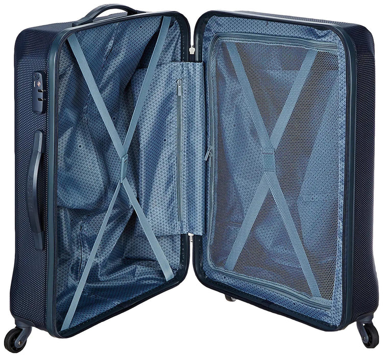 Misam ABS 66 cms Blue Hard Sided Medium Suitcase