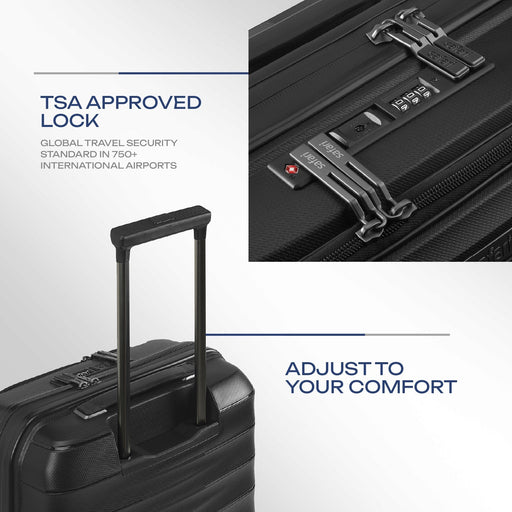 Safari Aerolite Black Cabin Trolley: Laptop Compartment, TSA Lock, Dual Wheels