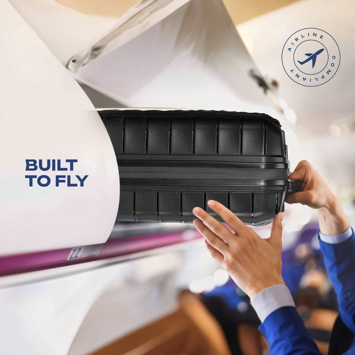 Safari Aerolite Black Cabin Trolley: Laptop Compartment, TSA Lock, Dual Wheels