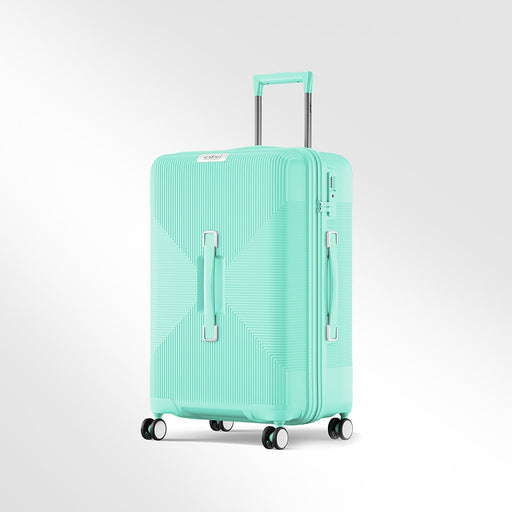 Secure Safari Trunk Hard Luggage: Anti-Theft Zipper, TSA Lock, Front Handle