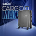 Safari Cargo Max Gun Metal Hard-Shell Luggage Set: Dual Wheels, TSA Lock, Expandable
