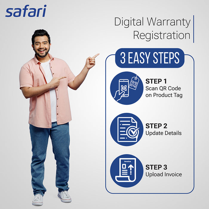 Safari Ozone Hardcase Wine Red Luggage Set: Durable, Dual-Wheel, Travel Trolley Bag