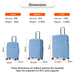 Krabi Lightweight Hard-Side Expandable Polypropylene Luggage Set Steel Blue