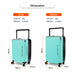 Oslo Durable Polycarbonate Luggage Set: Smooth Spinner Wheels, TSA Lock, Pastel Green