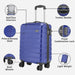 Safari Ozone Metallic Blue Hardside Luggage, Dual Wheels, Polycarbonate, Secure Lock