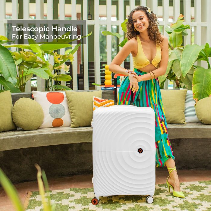 Seattle Hard-Side Polypropylene 3-Piece Luggage Set - Durable Travel Trolley Bags