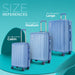 Safari Linea Pearl Blue Hardside Luggage: Durable Polycarbonate, Smooth Dual Wheels