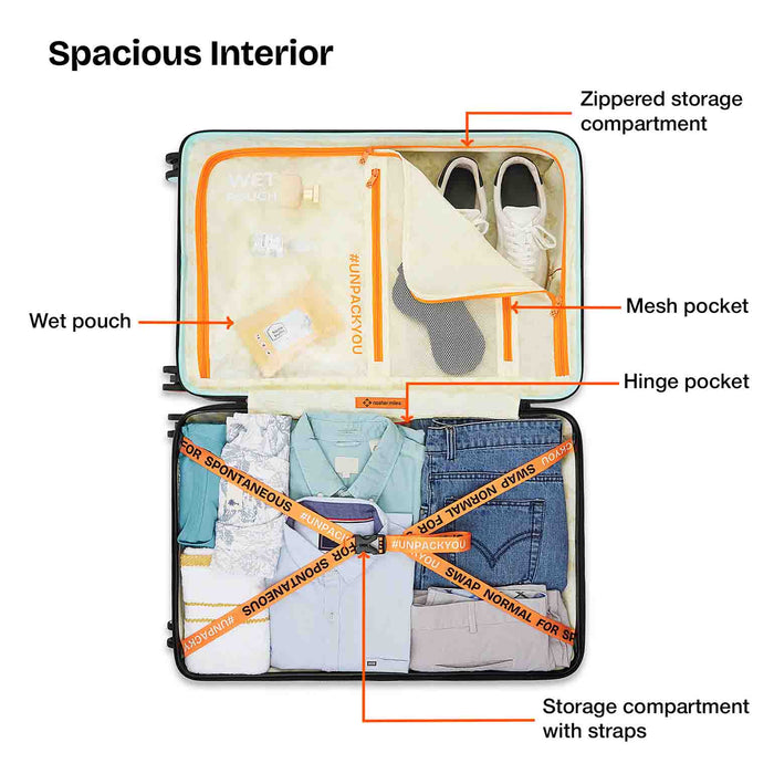 Oslo Durable Polycarbonate Luggage Set: Smooth Spinner Wheels, TSA Lock, Pastel Green