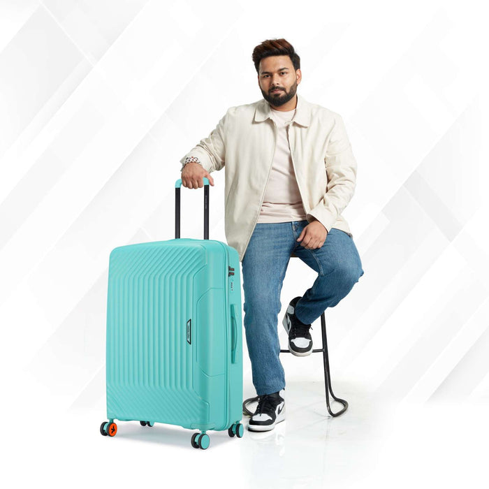 Nasher Miles Coorg Durable Hard-Side 2-Piece Luggage Set Teal Spinner Trolley Bags