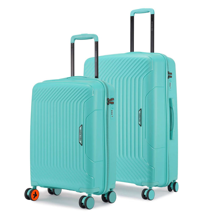 Nasher Miles Coorg Durable Hard-Side 2-Piece Luggage Set Teal Spinner Trolley Bags
