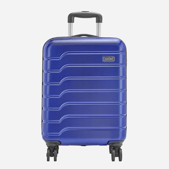 Safari Ozone Metallic Blue Hardside Luggage, Dual Wheels, Polycarbonate, Secure Lock