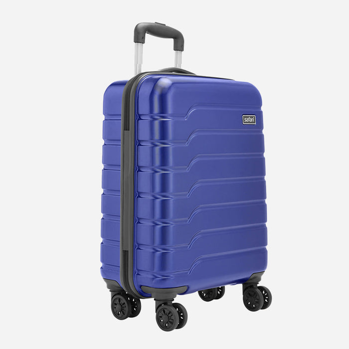 Safari Ozone Metallic Blue Hardside Luggage, Dual Wheels, Polycarbonate, Secure Lock