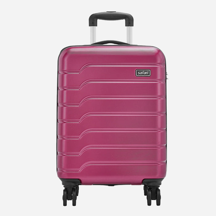 Safari Ozone Hardcase Wine Red Luggage Set: Durable, Dual-Wheel, Travel Trolley Bag