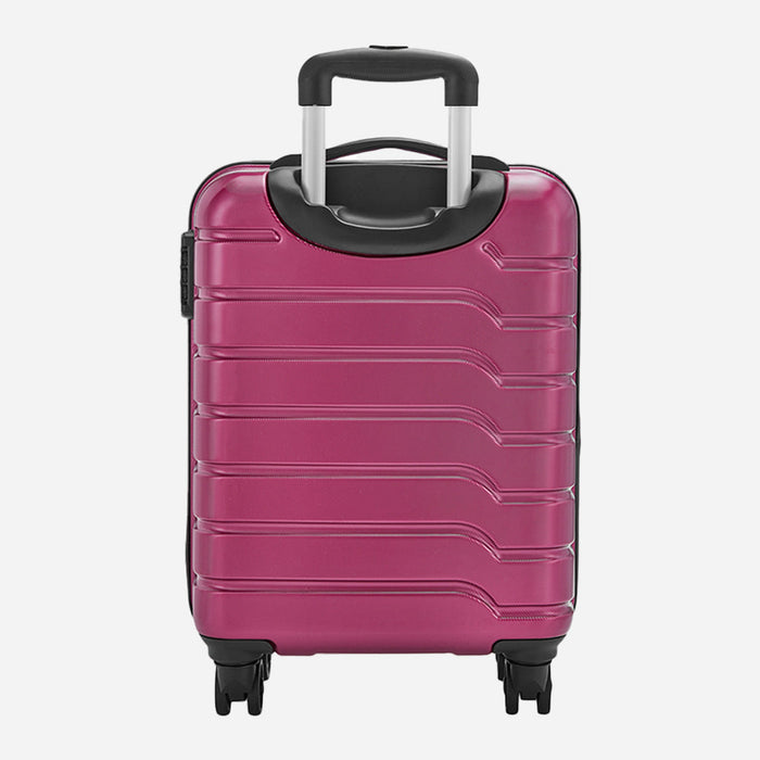Safari Ozone Hardcase Wine Red Luggage Set: Durable, Dual-Wheel, Travel Trolley Bag
