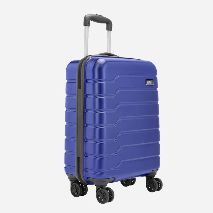 Safari Ozone Metallic Blue Hardside Luggage, Dual Wheels, Polycarbonate, Secure Lock