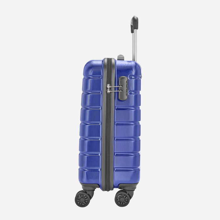 Safari Ozone Metallic Blue Hardside Luggage, Dual Wheels, Polycarbonate, Secure Lock