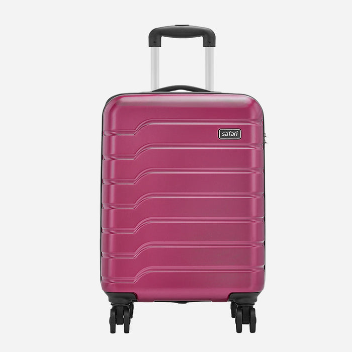 Safari Ozone Hardcase Wine Red Luggage Set: Durable, Dual-Wheel, Travel Trolley Bag
