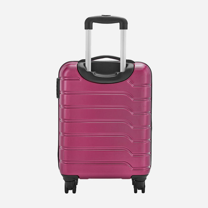 Safari Ozone Hardcase Wine Red Luggage Set: Durable, Dual-Wheel, Travel Trolley Bag