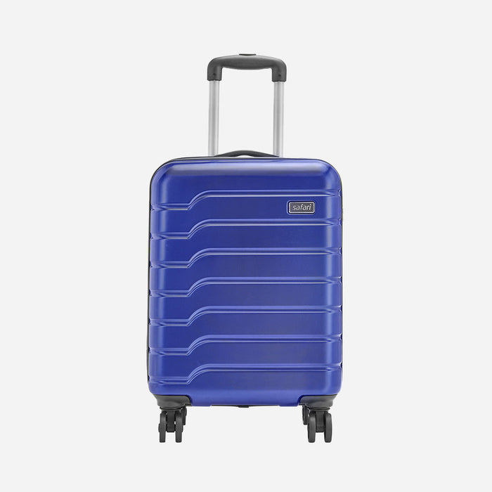 Safari Ozone Metallic Blue Hardside Luggage, Dual Wheels, Polycarbonate, Secure Lock
