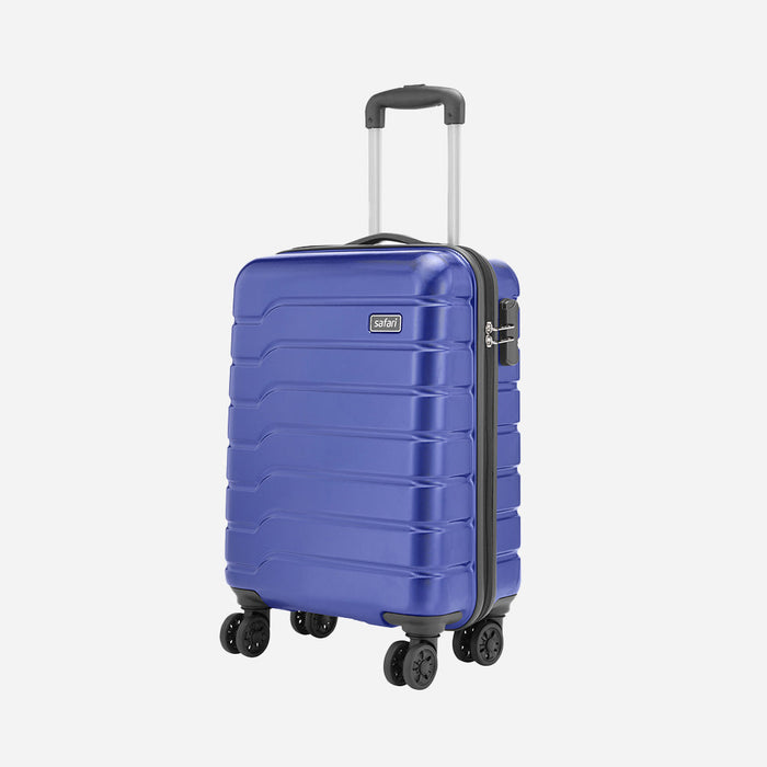 Safari Ozone Metallic Blue Hardside Luggage, Dual Wheels, Polycarbonate, Secure Lock