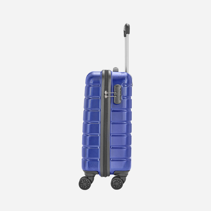 Safari Ozone Metallic Blue Hardside Luggage, Dual Wheels, Polycarbonate, Secure Lock