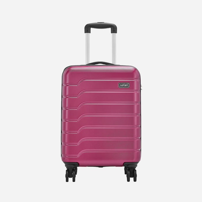 Safari Ozone Hardcase Wine Red Luggage Set: Durable, Dual-Wheel, Travel Trolley Bag