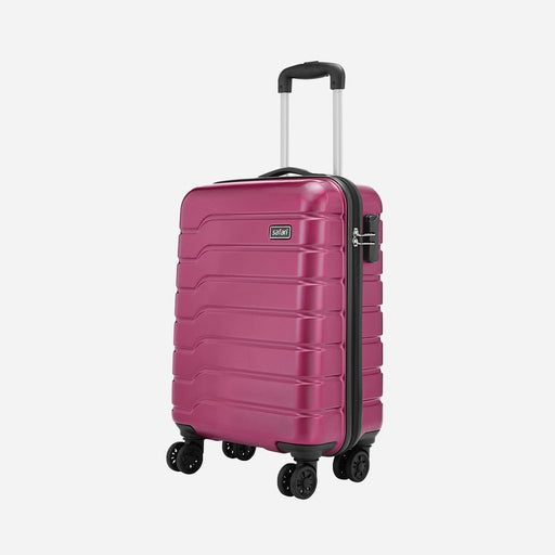 Safari Ozone Hardcase Wine Red Luggage Set: Durable, Dual-Wheel, Travel Trolley Bag